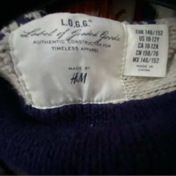 H&M Chic Navy and White Floral Sweater Vest Size 10-12 Y - Picture 6 of 8